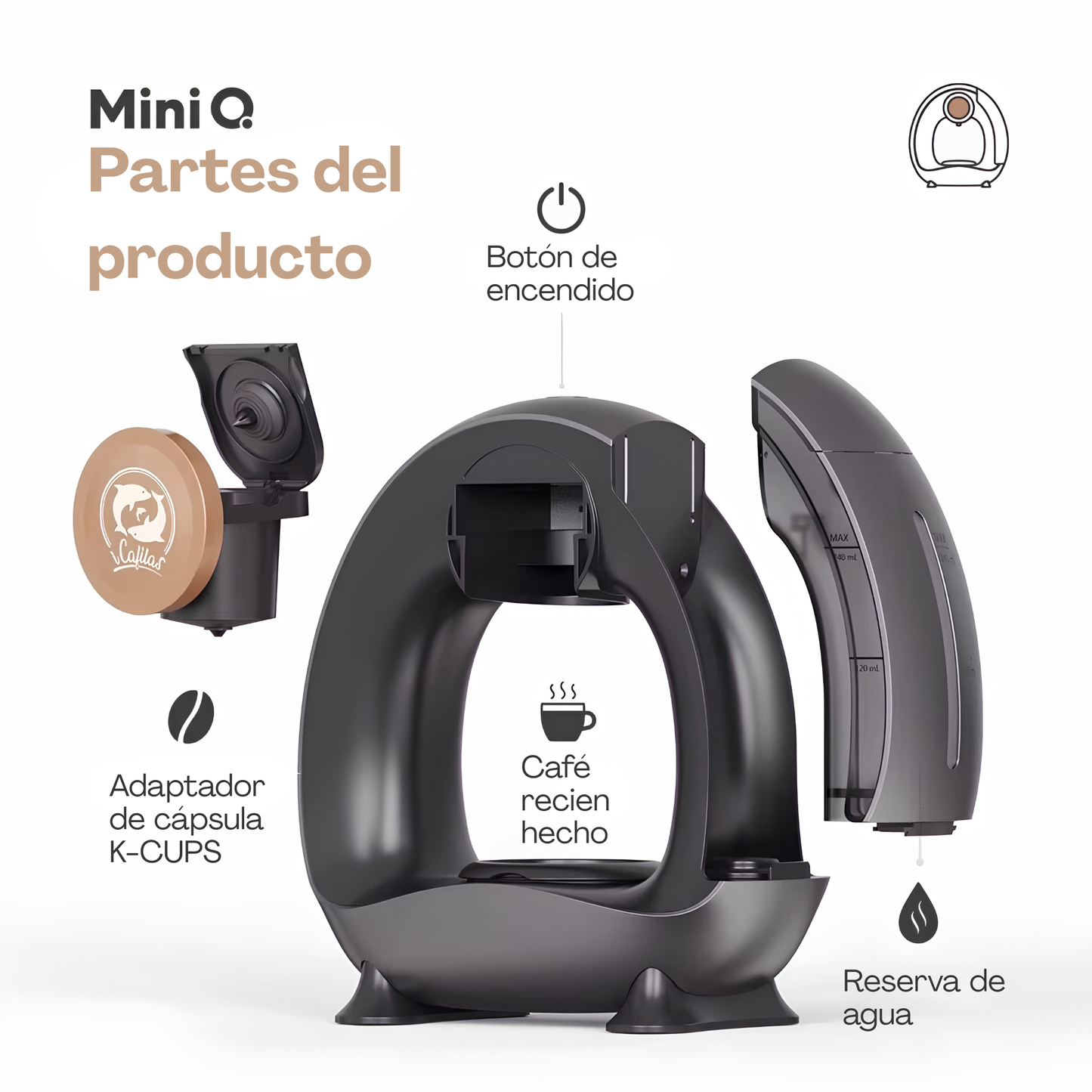 Máquina café 3 en 1 (Sobre, grano y té)